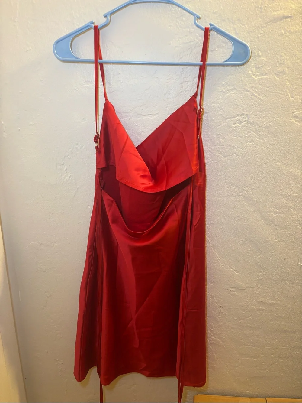 Red Satin Slip Dress - Women's Intimates